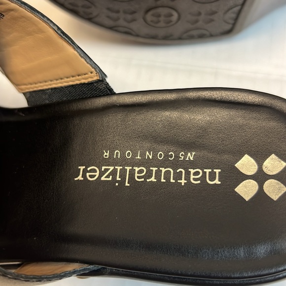 Naturalizer Black Slide Sandals with Cushioned Sole - Picture 6 of 9
